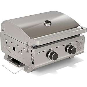 $149.99: COWSAR 239.7-Sq. in 16000 BTUStainless steel Portable Liquid propane Grill at Lowe's, Free S&H