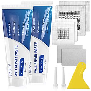Amazon – SEISSO Wall Repair Paste & Drywall Patch Kit - $15.99 w/ Code