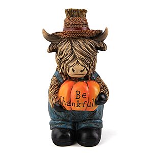 Amazon – Smadeer Thanksgiving Highland Cow Pumpkin Statue - $10.99 w/ Code