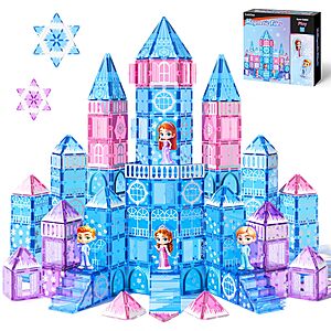 Amazon – GobiDex 100-Pc Princess Castle Magnetic Tiles w/ 4 Dolls & Stairs - $19.99 w/ Code