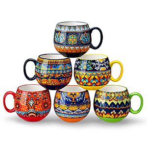 6-Count of 18oz vancasso KRVI Bohemian Coffee / Hot Chocolate Mugs $34 + Free S/H