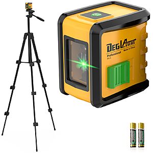 Amazon – DEGLASERS Green Self-Leveling Laser Level w/ Tripod - $19.99 w/ Code