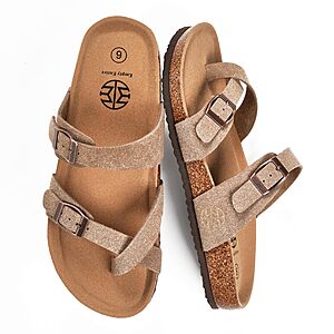 Amazon – Women's Cross-Strap Cork Footbed Sandals - $13.59 w/ Code