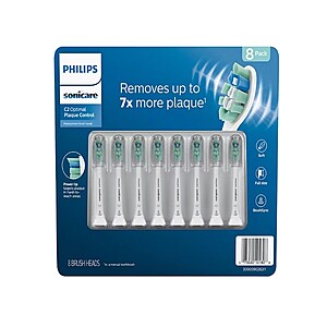 BJs Members: Philips Sonicare Optimal Plaque Control Replacement Brush Heads (soft), 8 ct. $26.98 YMMV