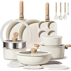 CAROTE 26pcs Pots and Pans Set Non Stick, Cookware Set Detachable Handle $129.99