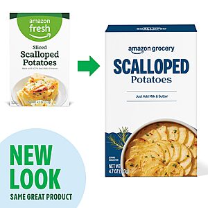 4/$4.35 PRIME AMAZON AU GRATIN or SCALLOPED Potatoes 4.7 oz Box