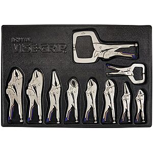 10-Pc Irwin VISE-GRIP Fast Release Locking Pliers Set $110 + Free S&H