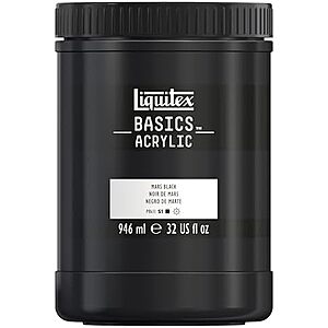 $23.97 | 32-Oz Liquitex BASICS Acrylic Paint (Mars Black) at Amazon