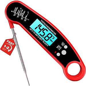 Meat Thermometer Digital, 1-2 Sec Instant Read, Food, Cooking, Grilling~$9.98 @ Amazon