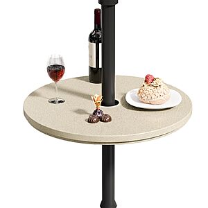 Trygoal Umbrella Table Tray with 1.5" Hole, Portable Outdoor Side Table $17.07