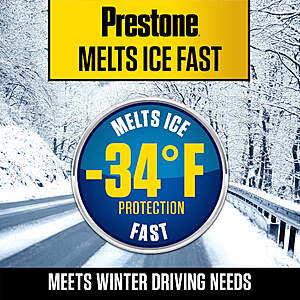 $3.98 Walmart Pick Up Prestone Windshield Washer Fluid , Cleaner/De-Icer, -34 Degrees, 1 Gallon