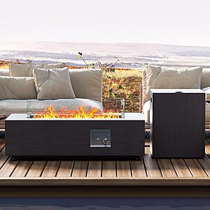 Jocoevol Fire Pit Table 50,000 BTU 42" Rectangular Propane Fire Pit Outdoor $269.99