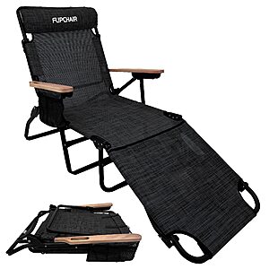 EasyGo Product FLIP Patio Chaise Lounger Chair for Tanning with Face & Arm Holes 4 Legs Support Textilene Material 6 Position, various colors $67.77