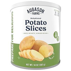 $6.75* | 14-Oz Augason Farms Dehydrated Potato Slices Can at Amazon