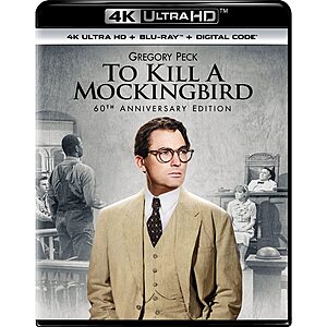 To Kill a Mockingbird 60th Anniversary (4K UHD + Blu-ray + Digital) $12.99 + Free Shipping w/ Prime or on $35+