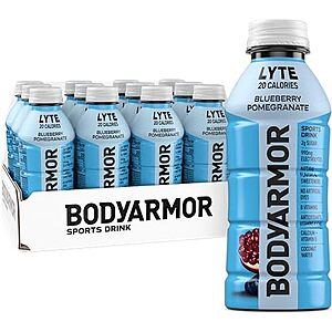 12-Pack 16-Oz BODYARMOR LYTE Sports Drink (Blueberry Pomegranate) $7.20 w/ S&S + Free Shipping w/ Prime or on $35+