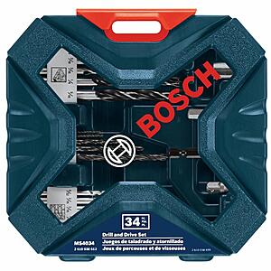 34-Piece Bosch Drilling & Driving Mixed Bit Set $4.98 + Free Store Pickup at Lowe's or Free Shipping on $35+
