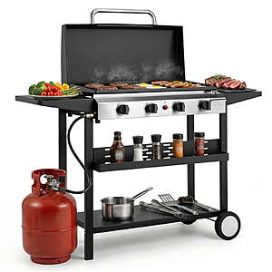 Ktaxon 4-Burner 40,000 BTU Propane Griddle with Lid & Side Shelves $178.70 + Free S&H at Walmart