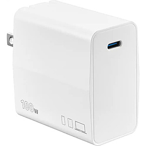 Insignia 100W USB-C GaN Wall Charger (White) $14.99 + Free Store Pickup at Best Buy