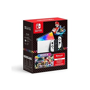 $224.91: (Grade A Refurbished,Open Box) Nintendo Switch OLED Mario Kart 8 Deluxe Bundle at Woot!