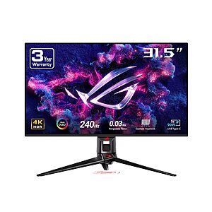 ASUS ROG PG32UCDM 32 Inch 4K 240Hz OLED Gaming Monitor QD-OLED $849