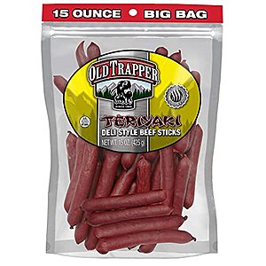 [SnS] $9.49 | 15-Oz Old Trapper Deli-Style Beef Sticks (Teriyaki) at Amazon