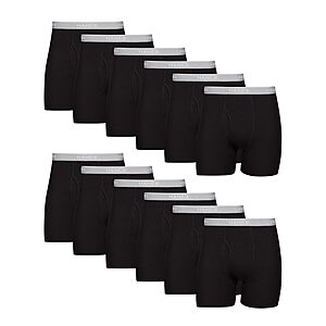 Pack of 12: $34.19 Amazon Hanes mens Underwear Boxer Briefs Pack, Cool & Breathable Cotton Moisture-wicking Underwear for Men,