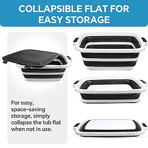 $19.99 AMAZON Collapsible BBQ Prep Tub for Meal Prep, Marinating,Food Storage, with cutting board