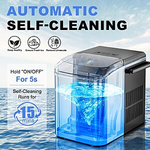 NEWBULIG Ice Makers Countertop with Handle, Portable Ice Machine $54.98