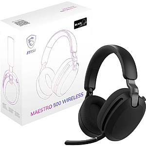 MSI Maestro 500 Wireless Gaming Headset w/ Active Noise Cancellation (Black) $49.99 or less + Free Shipping