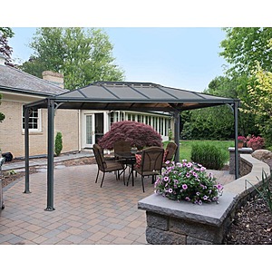 Martinique 10 ft. x 12 ft. Gray/Bronze Outdoor Hard Top Gazebo $449.99