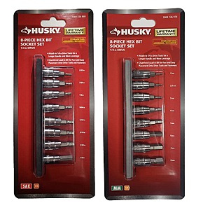 Husky 1/4 in. Drive SAE/Metric Hex Bit Socket Set (16-Piece) $13.97