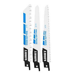 HART 3-Piece 6-Inch All Purpose Reciprocating Saw Blades $5.97