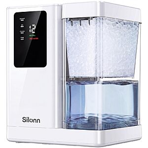 Silonn Nugget Ice Maker Countertop with 3L Detachable Tank, 44 lbs/Day Self‑Cleaning with Timer, Black or White $229.99