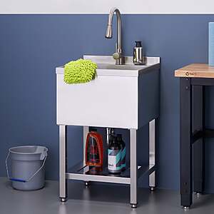 TRINITY 18" x 16" x 13" Stainless Steel Utility Sink with Pull-out Faucet $259.99 free Shipping Costco.com