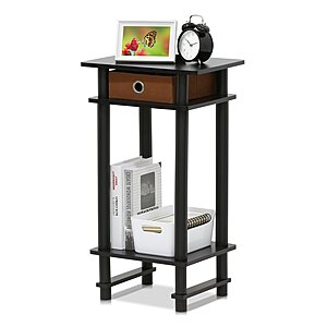 Furinno 17017 Turn-N-Tube End Table, 1-Pack, Espresso $13.99