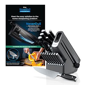 Ninja® NeverDull™ 17-Pc Knife Block Set, Built-in Sharpener, Black, K32017 $299.99