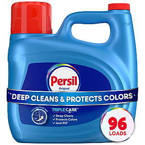 $5 in Walmart cash w/ Persil Deep Clean Liquid Laundry Detergent, Original, 126 fl oz, 96 loads $19.97