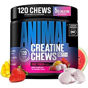[SnS, AC] $12.38 | 120-Count Animal Creatine Chews Tablets (Fruit Punch) at Amazon