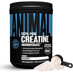 [AC] $25.47 | 35.27-Oz Animal Creatine Monoydrate Powder (Unflavored) at Amazon