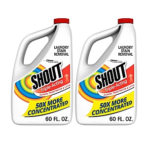2-pack Combo 60 fl. oz. Triple-Acting Liquid Refill Fabric Stain Remover $6.85