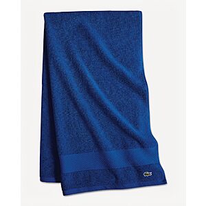 Lacoste Heritage 100% Supima Cotton Bath Towel 30" x 54", Surf Blue $14.99