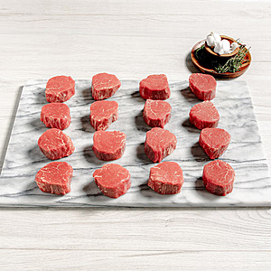 USDA Choice Black Angus Filet Mignon 16 Total count, 5 Lbs. $10.62 per filet!! $169.99