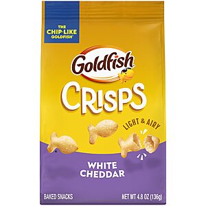 4.8-Oz Goldfish Crisps Baked Chip Crackers (Various Flavors): 3 for $4.60 w/ S&S ($1.53 ea) + Free Shipping w/ Prime or on $35+