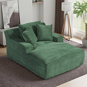 Latitude Run® No Assembly Required 50'' Corduroy Indoor Chaise Lounge Chair Upholstered Modern Glauser Oversized Sleeper Sofa $249.99