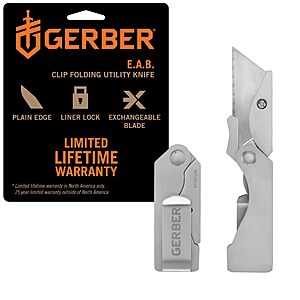 $12.97 AMAZON Gerber EAB Utility Knife, EDC Pocket Knife, Replaceable Blade, Original