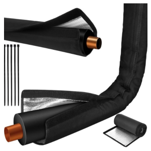 Outdoor HVAC Copper Pipe Insulation Cover, 72x10.2 Inch Flexible 600D Oxford AC Pipe Insulation Cover for Outside Wrap $9.5