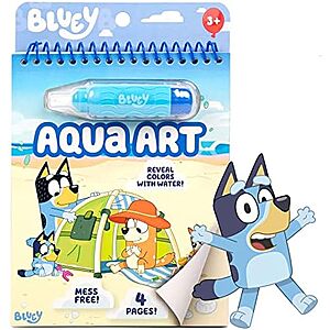 $2.99* | Bluey Aqua Art Reusable Activity Pages w/ Water Pen at Amazon