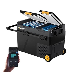 BougeRV 52QT Portable Car Refrigerator Freezer Cooler 50L Truck Fridge 12V