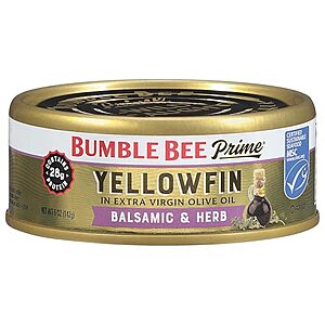 [SnS, AC] $1.58 | 5-Oz Bumble Bee Prime Yellowfin Tuna in Extra Virgin Olive Oil (Balsamic & Herb) at Amazon